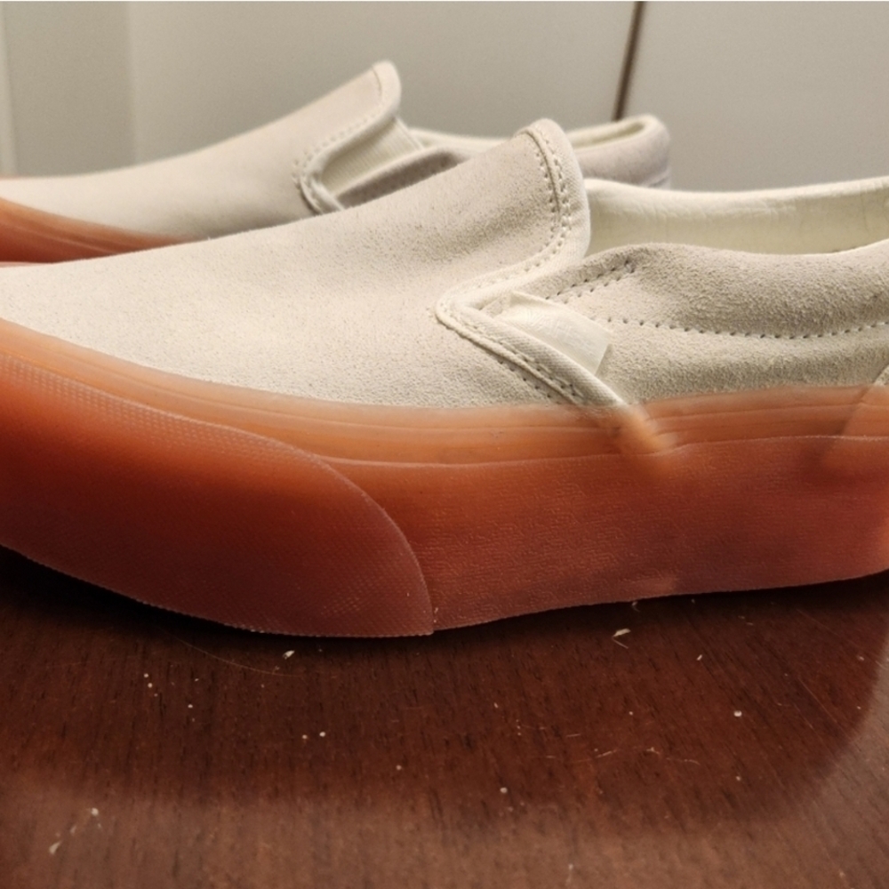 Men's White Slip-On Shoes